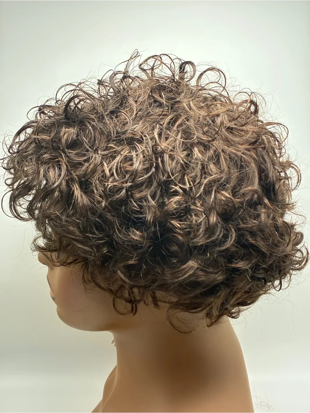 Short Curly Women's Wig in Brown - Brand.  Human hair